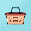 Basket Store Icon Vector Logo Template Illustration Design