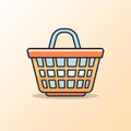 Basket Store Icon Vector Logo Template Illustration Design