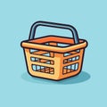 Basket Store Icon Vector Logo Template Illustration Design