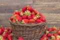 Basket with strawberries