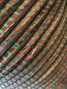 Basket texture, straw and turquoise rubber band Royalty Free Stock Photo