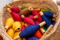 Basket of Threads Royalty Free Stock Photo