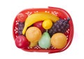 Basket with toy fruits Royalty Free Stock Photo