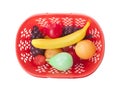 Basket with toy fruits Royalty Free Stock Photo