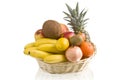 basket of tropical fruit Royalty Free Stock Photo