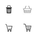 Basket vector icon, Shopping Sign Online