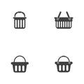 Basket vector icon, Shopping Sign Online Royalty Free Stock Photo