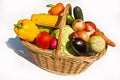 Basket with vegetables Royalty Free Stock Photo