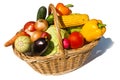 Basket with vegetables Royalty Free Stock Photo
