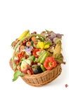 Basket with vegetables and fruits Royalty Free Stock Photo