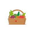 Basket of vegetables icon