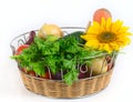 Basket with vegetables