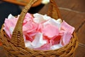 Basket of wedding blossom