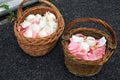 Basket of wedding blossom