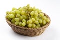 Basket of white grapes