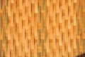 Basket wicker is Thai handmade. it is woven bamboo texture for background and design. Traditional Thai woven straw texture. Royalty Free Stock Photo