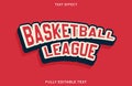 Basketball League Text Effect Design