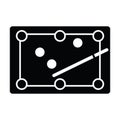 Billiard icon vector. Snooker ball on the sport table, equipment of athletes,