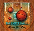 Basketball Above the Rim Poater Design Royalty Free Stock Photo