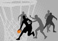 Basketball on the abstract halftone background Royalty Free Stock Photo