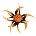 Basketball abstract icon Royalty Free Stock Photo