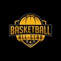 Basketball All Star 2023 vector mascot logo design flat style Royalty Free Stock Photo