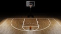 Basketball Arena with basketball ball Royalty Free Stock Photo