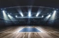 Basketball arena, 3d rendering Royalty Free Stock Photo