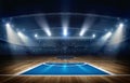 Basketball arena,3d rendering Royalty Free Stock Photo