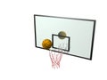 Basketball and backboard