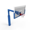 Basketball backboard close-up