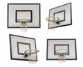 Basketball backboard isolated on white background