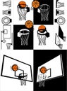 Basketball And Backboard Vector