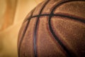 Basketball background. Ball on playground. Royalty Free Stock Photo