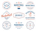 Basketball badges colored