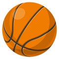 Basketball ball cartoon icon. Outdoor activity equipment Royalty Free Stock Photo