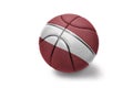 Basketball ball with the national flag of latvia on the white background Royalty Free Stock Photo