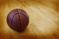 Basketball on Ball Court for Competition and Sports Royalty Free Stock Photo