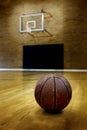 Basketball on Ball Court for Competition and Sports Royalty Free Stock Photo