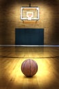 Basketball on Ball Court for Competition and Sports Royalty Free Stock Photo