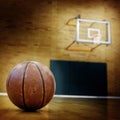 Basketball on Ball Court for Competition and Sports Winning Royalty Free Stock Photo
