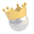 Basketball ball in the crown isolated Royalty Free Stock Photo