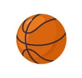 Basketball ball icon. Round orange sports equipment for professional game. Leather object for playing. Realistic flat Royalty Free Stock Photo