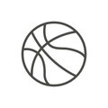 Basketball ball icon vector. Line basket symbol.