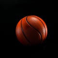 Basketball ball isolated on black