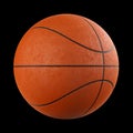 Basketball Ball Isolated on Black Background. Royalty Free Stock Photo