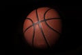 Basketball ball isolated on black background. Royalty Free Stock Photo