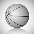 Basketball ball isolated on a white background. Realistic Vector Illustration Royalty Free Stock Photo