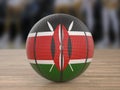 Basketball ball Kenya flag