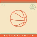 Basketball ball line icon